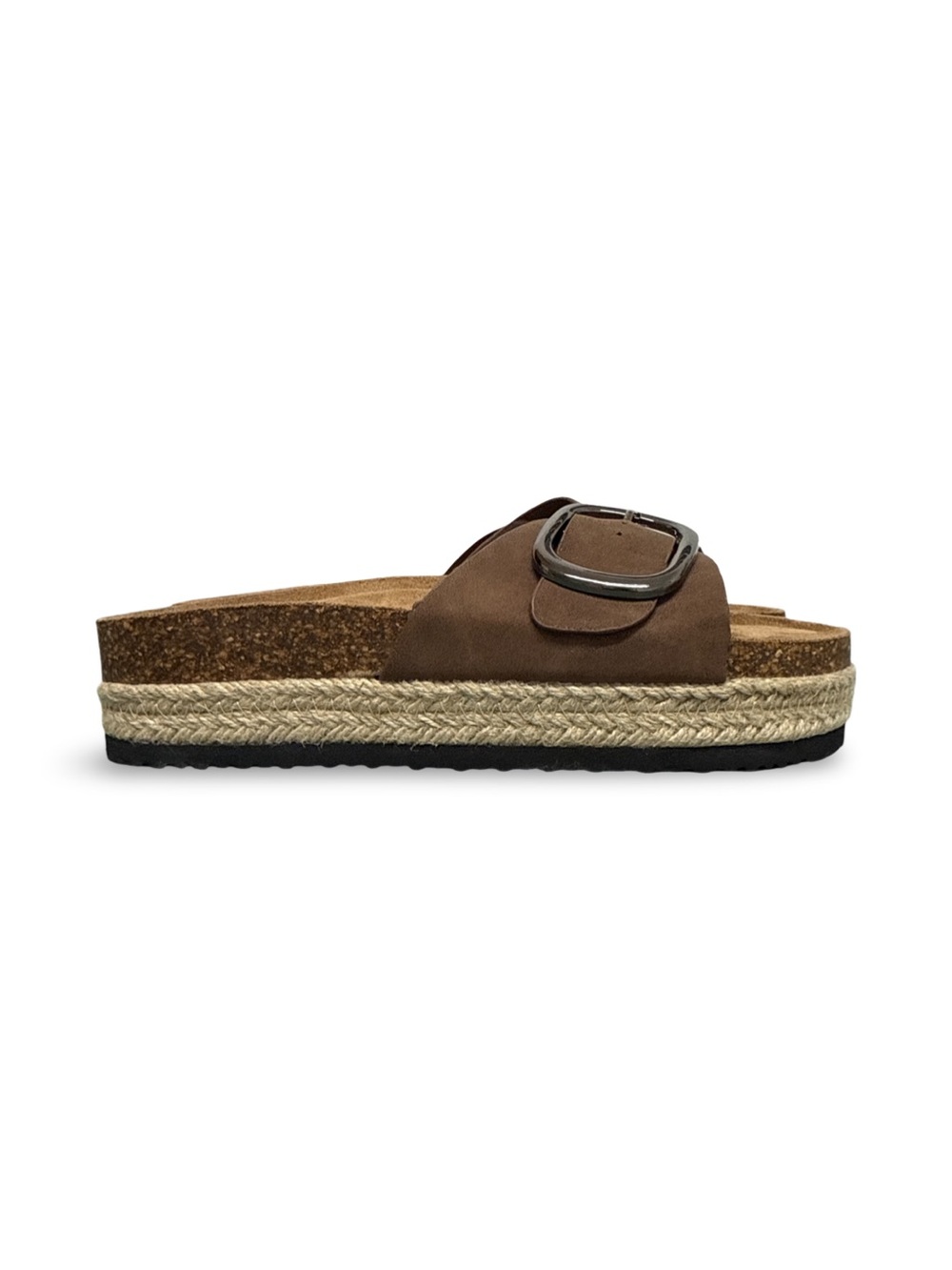 Outwoods Platform Slide Big Buckle Sandals Women’s 6 Mocha NWT!